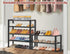 Closet KEETDY Heavy Duty Shoe Rack for Entryway, Stackable Shoe Organizer for Small Space Metal Shoe Rack Shelf Storage