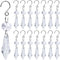 JMKTOOL 20pcs Clear Chandelier Icicle Crystals Prisms Hanging Crystal Bead Pendants Ornaments Replacements