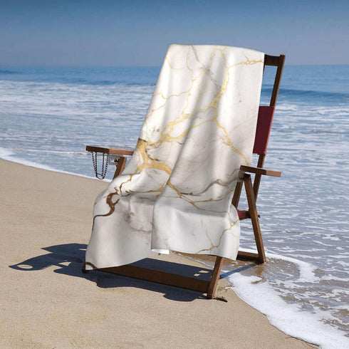 Swimming 31.5 51.2 Inch DADABULIU Bath Towel Marble Gray Gold White Beach Towels Soft Absorbent Washcloths Quick Dry