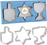 The Dreidel Company Stainless Steel Hanukkah Cookie Cutters, Menorah, Dreidel, Star Shapes
