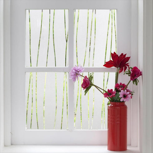 Finnez Window Film Privacy and Light Protection Sticker Film, Frosted Look Static Cling for Home Office, 17.5'' x 157.4"