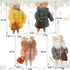 Set of 4 Christmas Felt Mice Ornaments - 4.7" Mini Hanging Wool Mouse Figurines for Holiday Decor