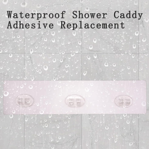 HopeFire 2 Pack Shower Caddy Adhesive for Replacement, Strong Transparent Adhesive for Shower Caddy Sticky Pads, No
