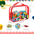 Sanwuta 3 Packs Toy Storage Bags with Zipper - Clear PVC Organizing Bags for Board Games, Building Blocks, and Toys