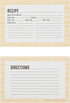 C.R. Gibson Bloom Double Sided Recipe Card Set, 4" W x 6" L, Yellow
