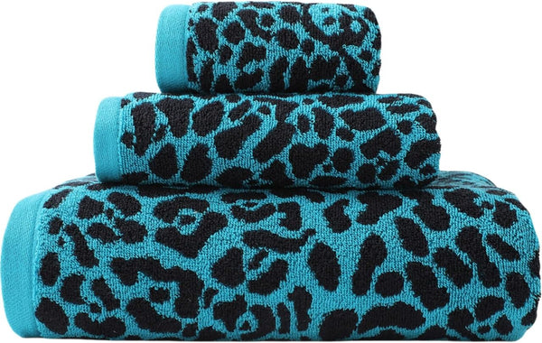 KINGSHORE 3 Piece Premium Bath Towel Set (Leopard), 1 Bath Towel 1 Hand
