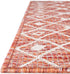 Unique Loom Outdoor Trellis Collection Area Rug, Tribal Trellis 2' x 3' 1" Rectangle Rust Red/Ivory