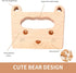 Wooden Kids Knife for Cooking, Cute Bear Shape Safe Kitchen Tool for Kids, Cutting Veggies Fruits