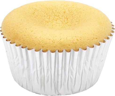 Standard Silver Foil Cupcake Liners - 100-Count Muffin Baking Cups for Party and More