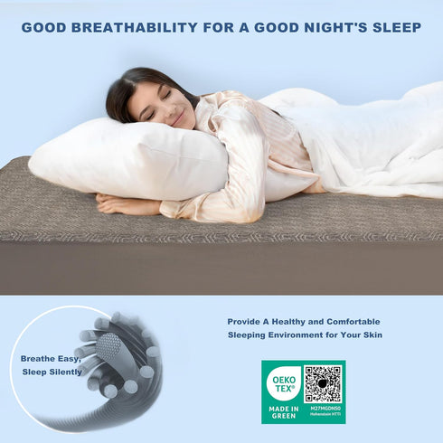 GRT Twin XL Mattress Protector - Waterproof Bamboo Charcoal Fiber Cover, Noiseless, Odor Free, 8"-26" Deep Pocket