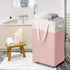 75L Goodpick Laundry Basket with Wheels, Tall Clothes Hamper, Large Laundry Basket with Removable Wash Bag for Corner