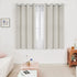 52 63 Inch Set 2 Deconovo Beige Curtains for Living Room, Thermal Insulated Soundproof Drapes with Wave Dot Silver