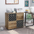Set of 3 Black Foldable Storage Cubes Bins, Fabric Organizer Baskets with Dual Handles for Home Organizer (Black Light)