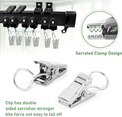 TOKPLNU Ceiling Curtain Track Accessories, Flexible Bendable Black Curtain Rail 12Ft for Ceiling Wall Mount