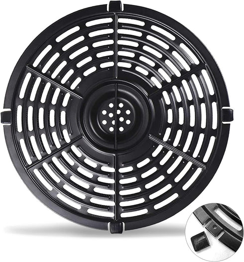 Air Fryer Grill Pan for Power XL 5QT, 8.7'' Round Non-Stick Replacement Tray Rack Parts Accessories, Dishwasher Safe