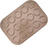 Luqeeg Muffin Top Pan, 15 Hole Carbon Steel Baking Tray with Non Stick Coating for Even Distribution