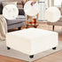 Levoberg Waterproof Square Ottoman Cover Large Square Folding Storage Ottoman Bench Slipcovers Footrest Stool Covers