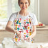 Cute Apron with 2 Pockets for Women - Adjustable Cotton Cooking Baking Apron, Use as Kitchen, Chef, or Garden Apron