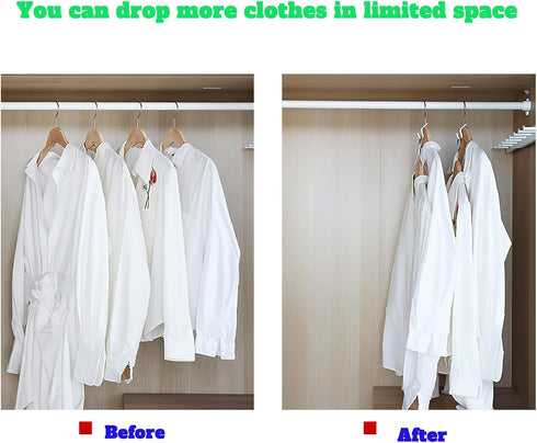 Clothes Hanger Connector Hooks, 50PCS Plastic Cascading Hangers for Space Saving Organizer in Heavy Duty Closets