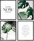 A ARTZONE Botanical Watercolor Prints, Set of 4 Unframed Canvas Art Prints (8x10 inches)