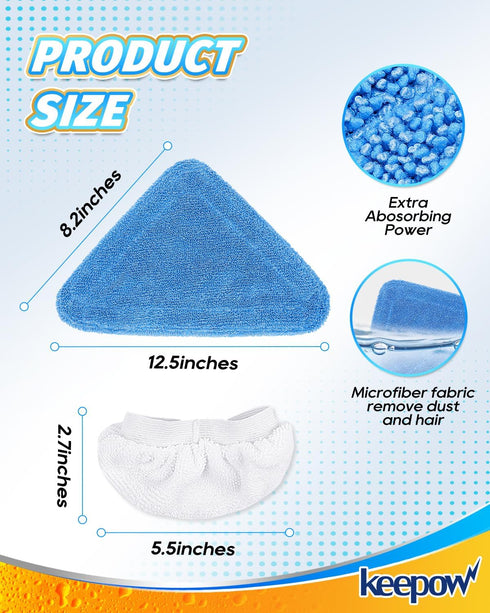 905e, 915e 925e, 4+6 Pack KEEPOW Steam Mop Pads Compatible with Wagner Steamer and Steam Cleaner Pads Replacement