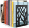 MaxGear Tree Design Book Ends, Heavy Duty Metal Book Stopper for Shelves, Decorative Organizer for Books/DVDs