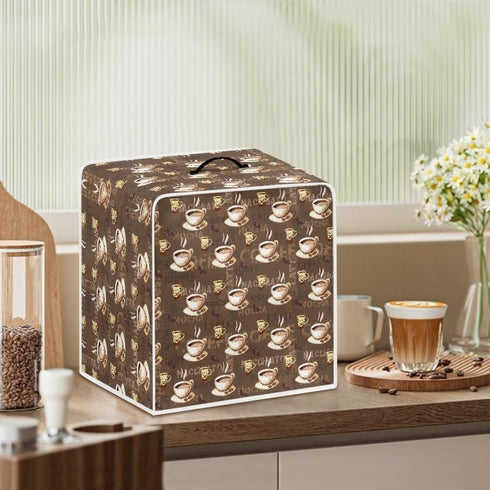 Coffee Design Blender Cover, Anti Fingerprint Polyester Dust Proof Kitchen Tool, Stain Resistant