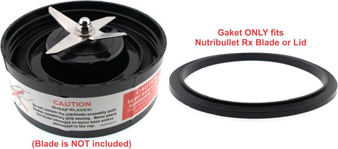 Blendin Replacement Gasket for Nutribullet RX 1700W NB-301, N17-1001 Blenders Blade and Stay Fresh Lids (2 Pack)