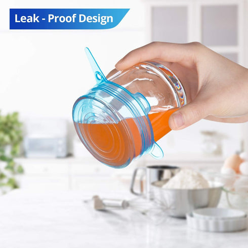 Silicone Stretch Lids, Zero Waste Reusable Silicon Container Lid Covers for Leftover Food Fruit Bowls Pots Cups Jars Dishes (6PCS, White) by DAILY KISN