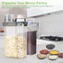 Rice Airtight Storage Container, 3 to 5Lbs Cereal Bin, Pet Food Dispenser with Measuring Cup, BPA Free Clear Plastic