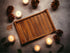 Extra Large Teak Wood Serving Tray - Handcrafted Wooden Serving Tray for Home, Kitchen, Office Organizer, 18*12*2.25