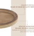 Lazy Susan Organizer Wooden Turntable, Hanobe Brown Round Wood Trays 12" for Kitchen Counter Home Decor