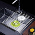 Roll Up Dish Drying Rack Over The Sink, Portable Stainless Steel Folding Mat for Kitchen Counter (Black,