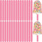 30 Pieces Acrylic Reusable Cakesicle Sticks - Ice Cream Cakesicle Mold for Home Cake Candy Gifts, Pink, 4.6 Inches