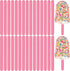 30 Pieces Acrylic Reusable Cakesicle Sticks - Ice Cream Cakesicle Mold for Home Cake Candy Gifts, Pink, 4.6 Inches
