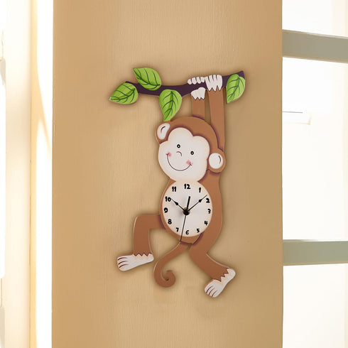 Fantasy Fields Sunny Safari Nursery Clock, Decorative Silent Non-Ticking Kids Wall Clock for Classrooms, Kids Bedrooms