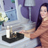 Black Wooden Napkin Holder, Guest Towels Holder for Bathroom, Modern Kitchen Napkin Holder for Table Countertop Paper