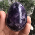 Polished Stone Egg for Easter Day, Palm/Pocket Worry Energy Healing Crystal Display Sphere, Amethyst 1.8" x 1.3"