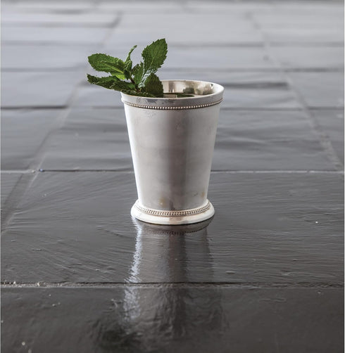 Twine Mint Julep Cup, Set of 1, 12 oz, Real Brass with Sterling Silver Plating Derby Cocktail Tumbler
