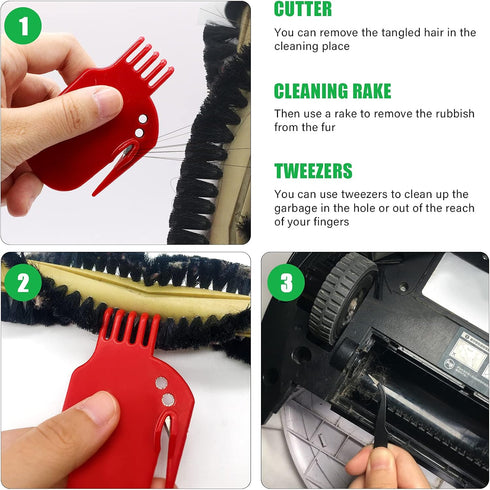 Vacuum Attachments Accessories for Robot Vacuum Cleaner, Cleaning Brush Roll Replacement Parts, Tool Kit for Vacuums