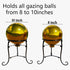10" 8-10 inch 8" 8" 10" Tall Gazing Ball Stand for Balls, Black Metal Gazing Globe Display Holder Stands for Outdoor