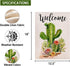 Welcome Cactus Garden Flag - Vertical Double Sided Rustic Farmhouse Flag, 12.5 x 18 Inch Outdoor Decoration