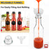 5 oz, 24 Pack Woozy gmisun Hot Sauce Bottles Vanilla Extract Bottles with Shrink Capsules, Glass Bottle with Labels