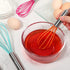 Webake Silicone Whisk Set of 4, Large Medium Small Mini Heat Resistant Non-scratch Coated Kitchen Whisks for Cooking
