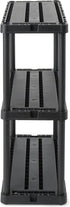 Gracious Living 3 Shelf Knect-A-Shelf Solid Light Duty Storage Unit 12 x 24 x 33 for Home, Garage, Basement