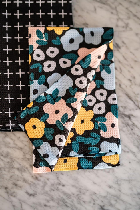 3 Pack|| || Double Sided || Not Your Ordinary Dish Towels || Waffle Weave Microfiber || Highly Absorbent || Hanging