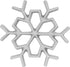 O'CREME Christmas Rosette Iron Snowflake