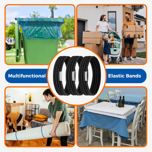 Set 3, 55, 65, 96 Large Rubber Bands for Garbage Can of Fits Gallon Trash Cans, Hongmed Trash Can Rubber Bands Durable