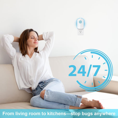 2 Flying Insect Trap for Indoors, Plug in Fly Trap Bug Catcher for Gnats Captures Fruit Flies, Mosquito and Gnats, Gnat