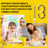 AXBMM 13 Set 12 3 3) Pcs Construction Themed Birthday Candles Yellow and Black Number Candle Cake Topper